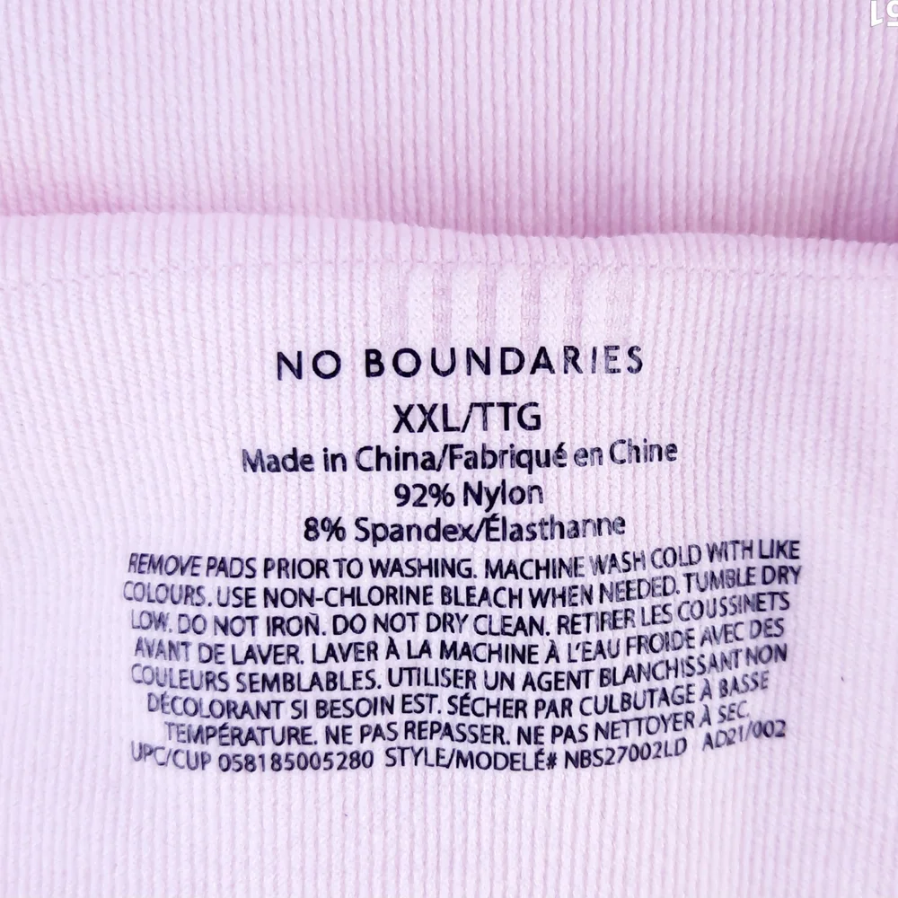 ❤️ NWT XXL No Boundaries Pink Wireless Bra with Adjustable Straps - Picture 5 of 8